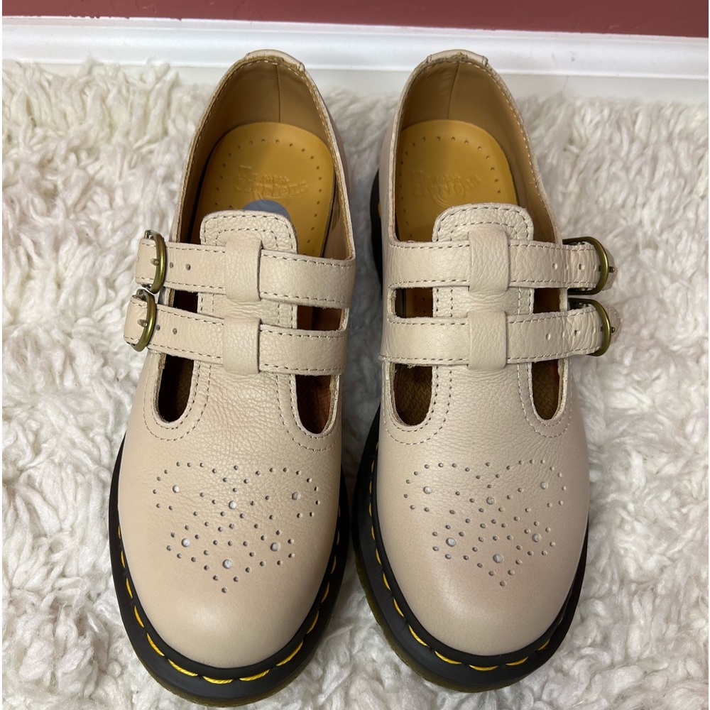 doc martens 8065 virginia leather mary jane tan shoes!